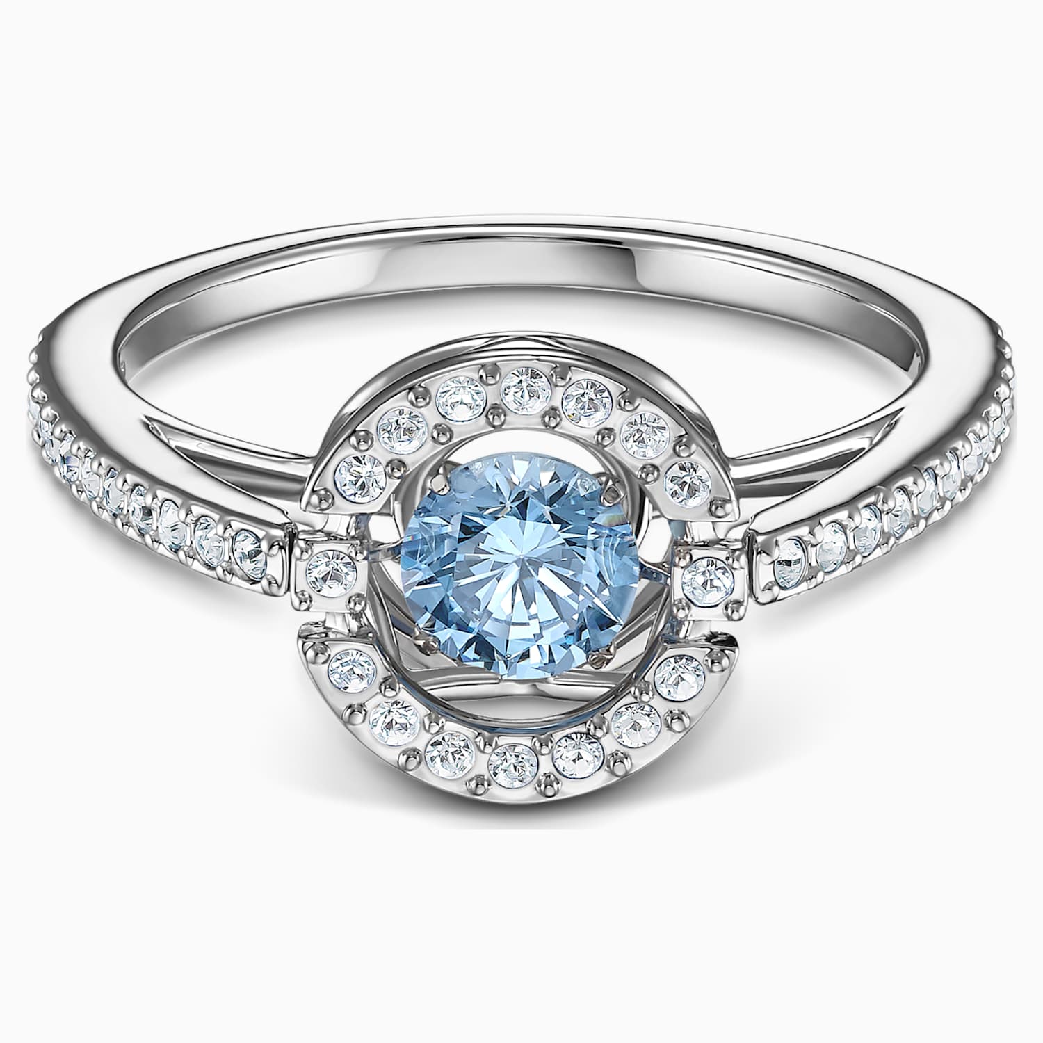 Bague Swarovski Sparkling Dance Round Aiguemarine Turquoise