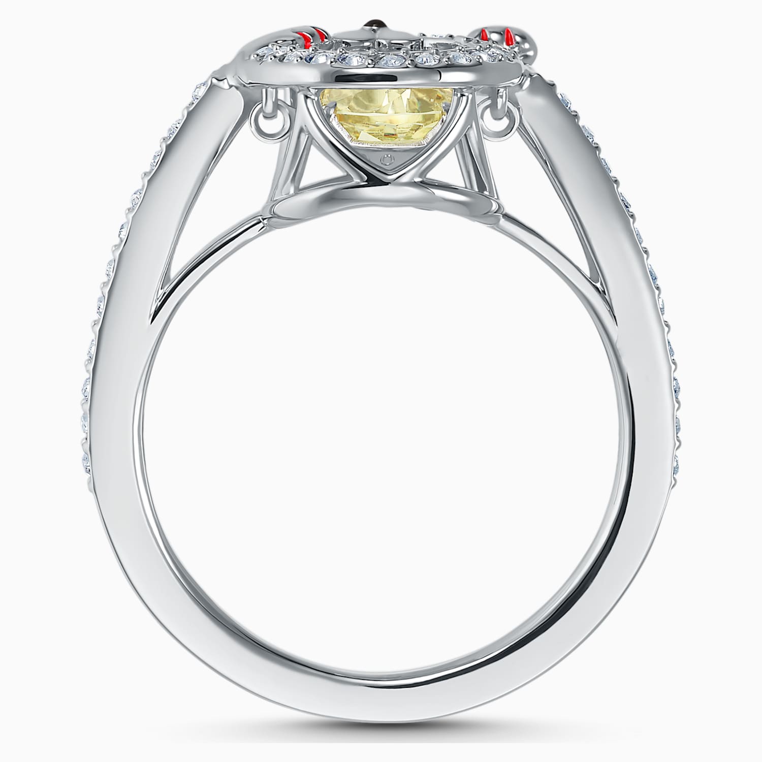 Swarovski Sparkling Dance Kattenring Licht Meerkleurig Rodium