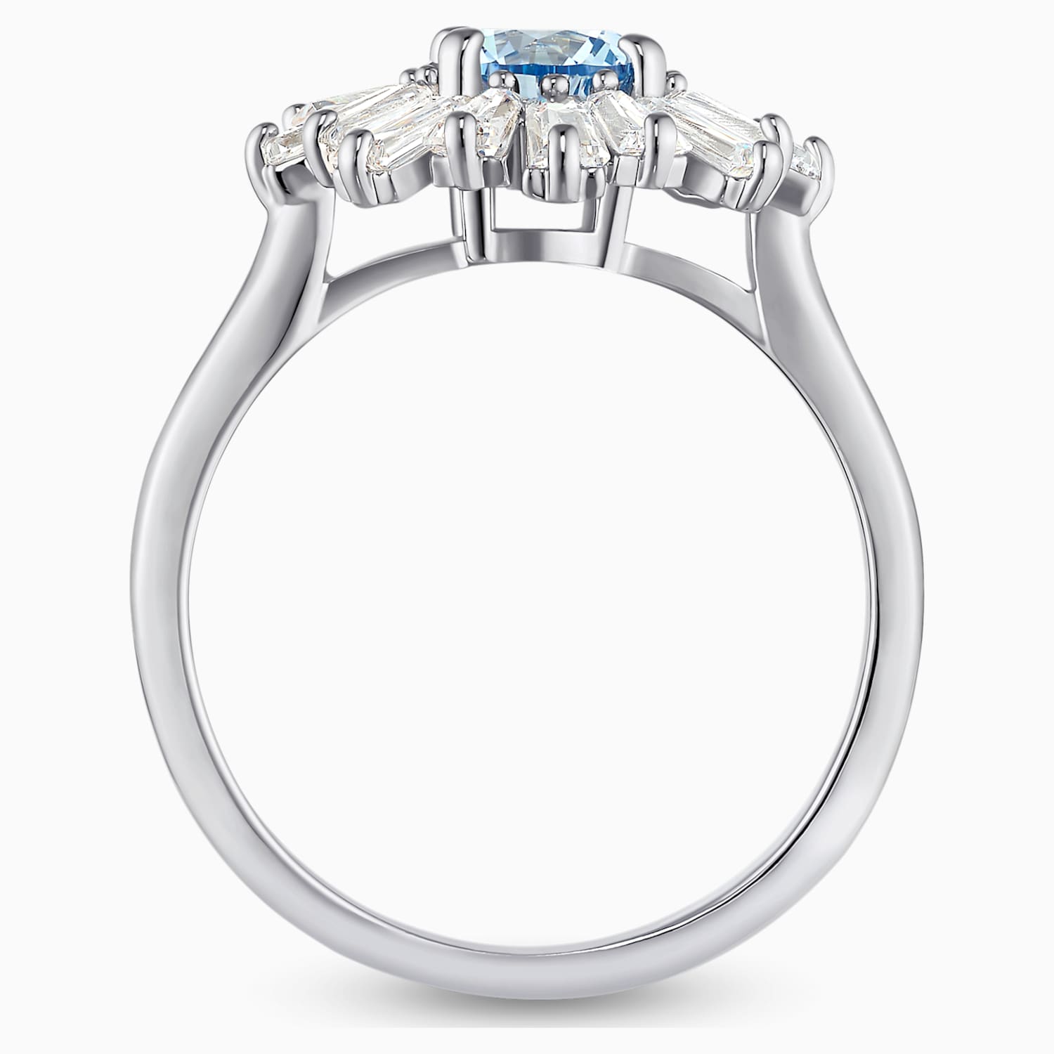 Sunshine Yuzuk Mavi Rodyum Kaplama Swarovski Com