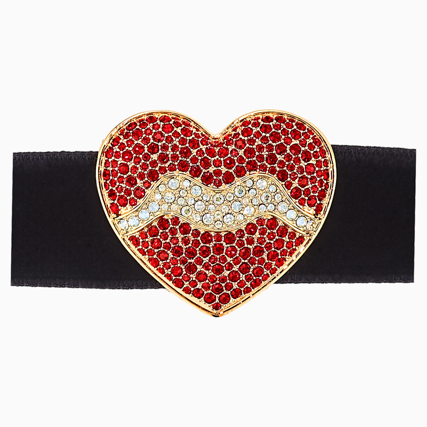 Girocollo Surreal Dream, cuore, nero, placcato color oro | Swarovski.com