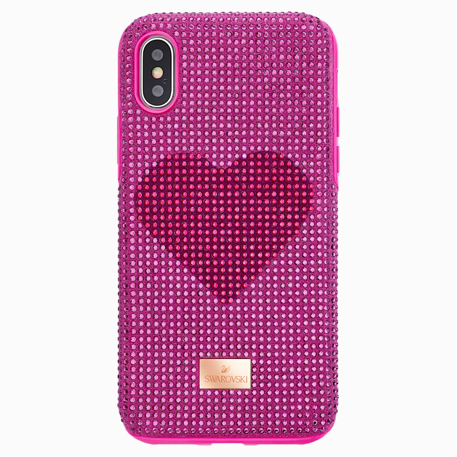 Crystalgram Heart 智能手机防震保护套 Iphone Xs Max 粉红色