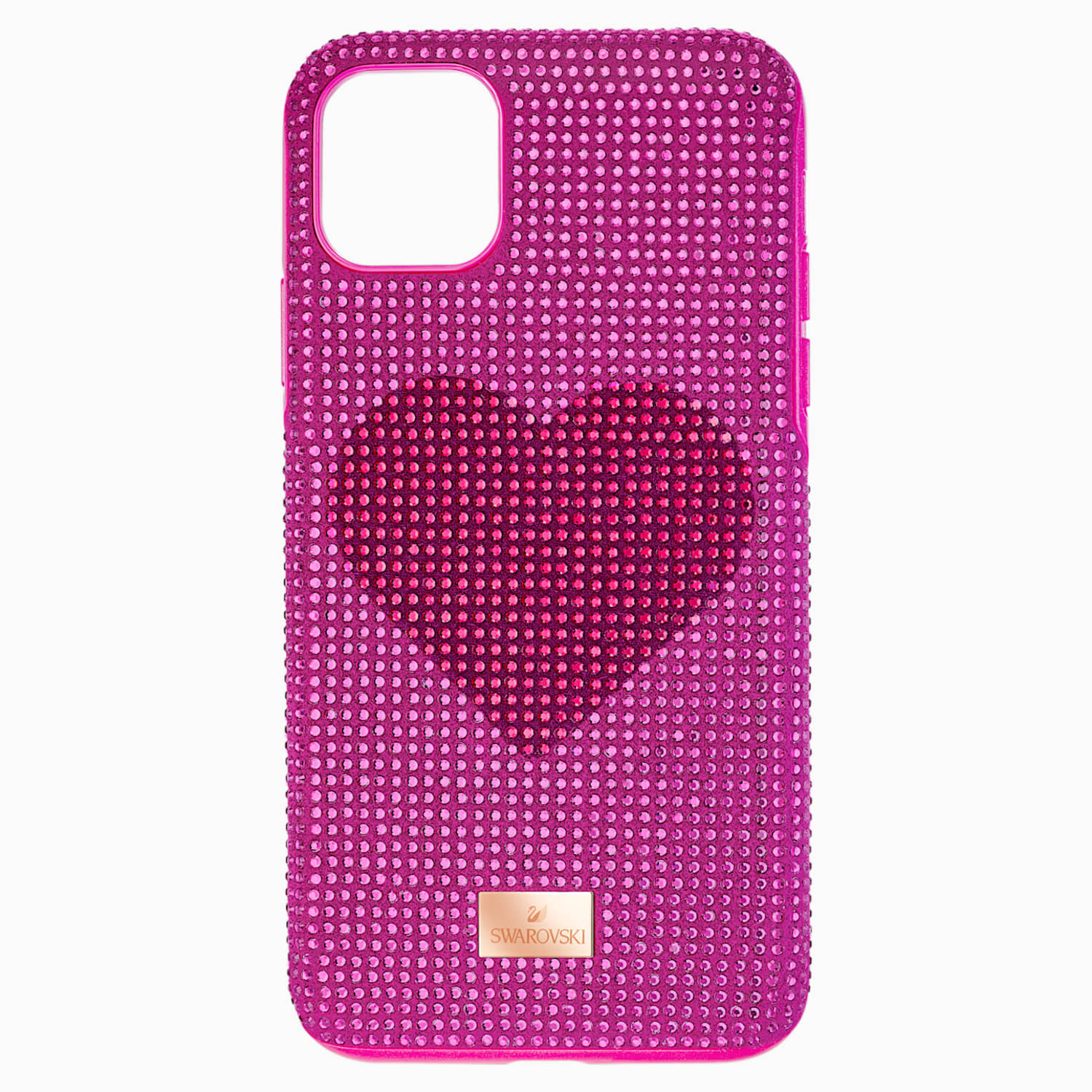 Crystalgram Heart Smartphone Case With Bumper Iphone 11 Pro Max Pink Swarovski Com