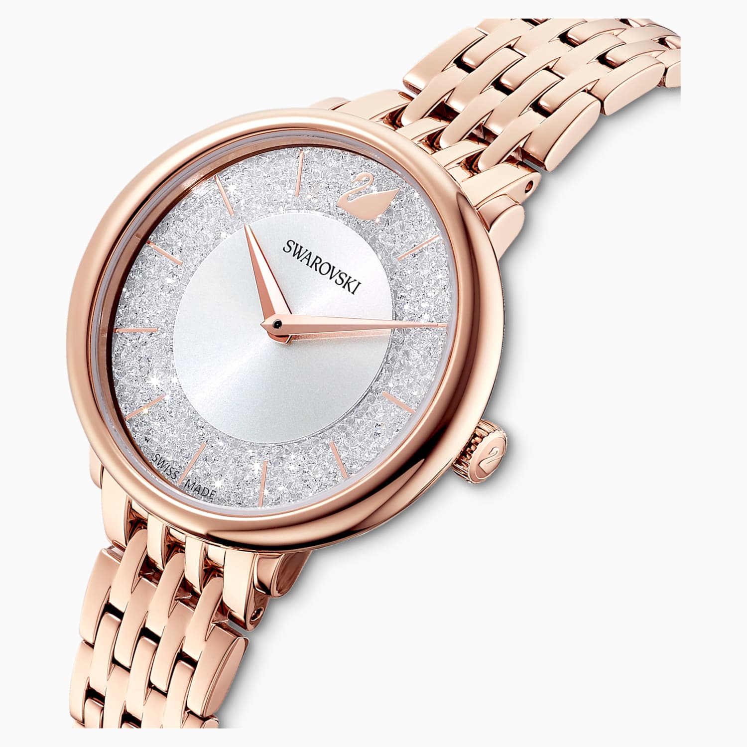 Crystalline Chic Saat Metal Bileklik Rose Altin Tonu Pembe Altin Rengi Pvd