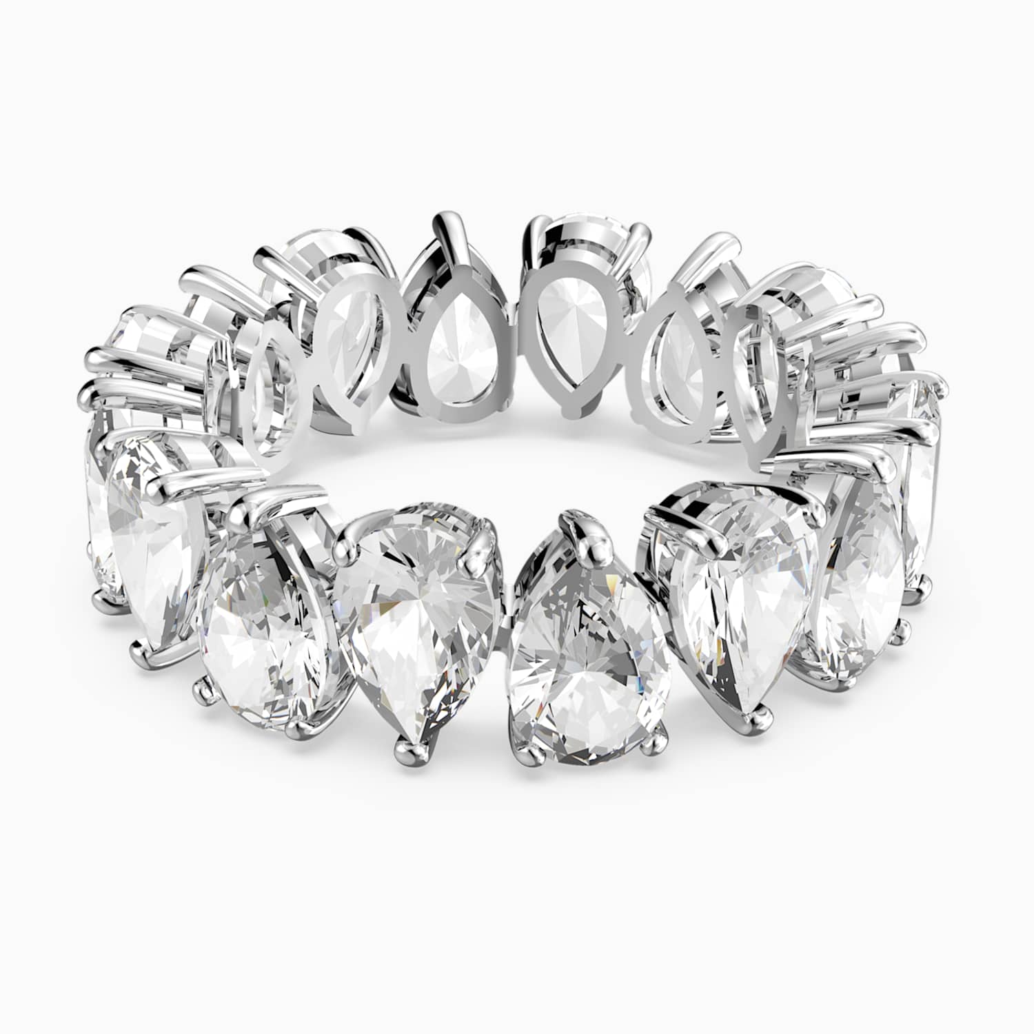Vittore Pear Yuzuk Beyaz Rodyum Kaplama Swarovski Com
