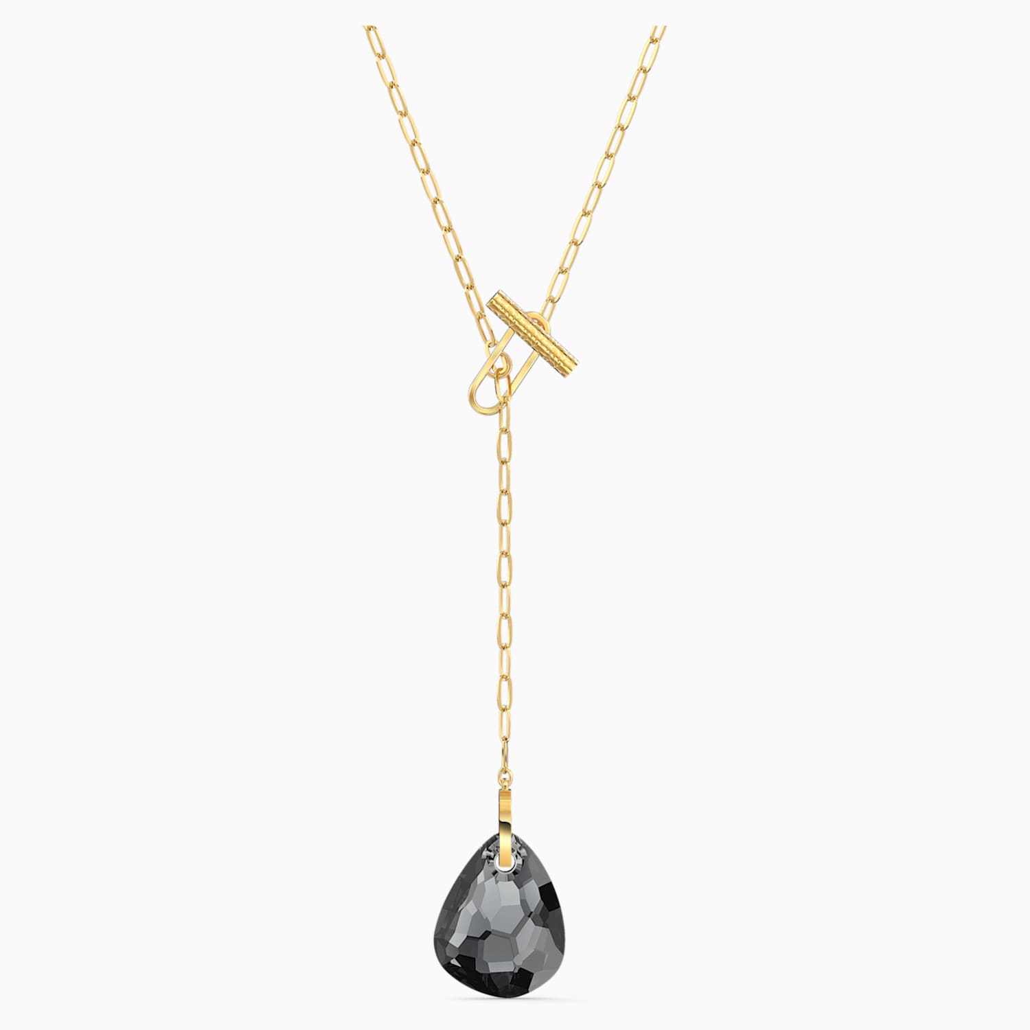T Bar Y Kolye Gri Altin Rengi Kaplama Swarovski Com