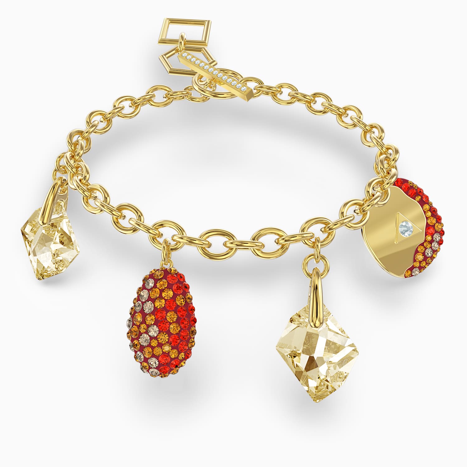 The Elements Bileklik Kirmizi Altin Rengi Kaplama Swarovski Com