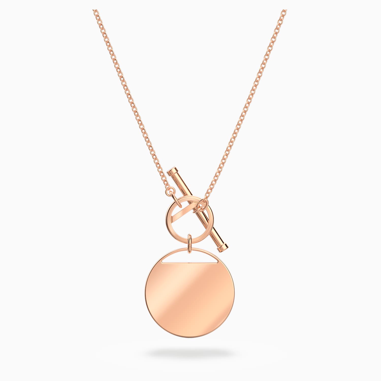 Ginger T Bar Necklace White Rose Gold Tone Plated Swarovski Com