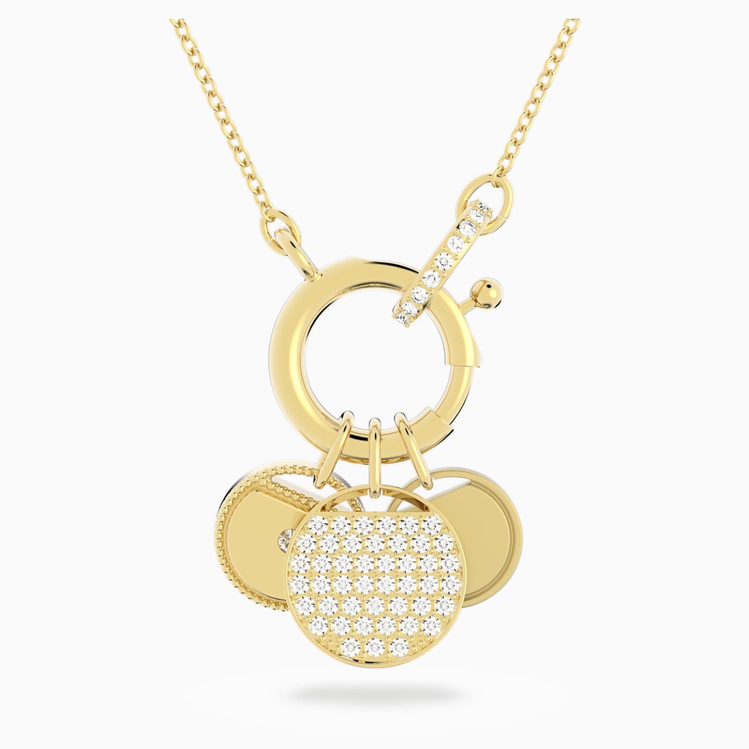 Ginger Charm Kolye Beyaz Altin Rengi Kaplama Swarovski Com