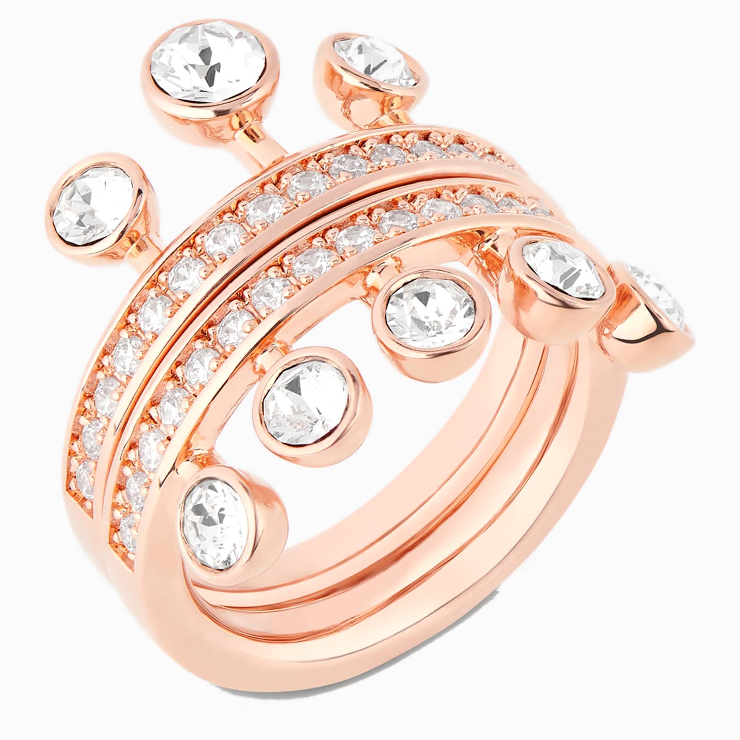 Theater Yuzuk Beyaz Pembe Altin Rengi Kaplama Swarovski Com