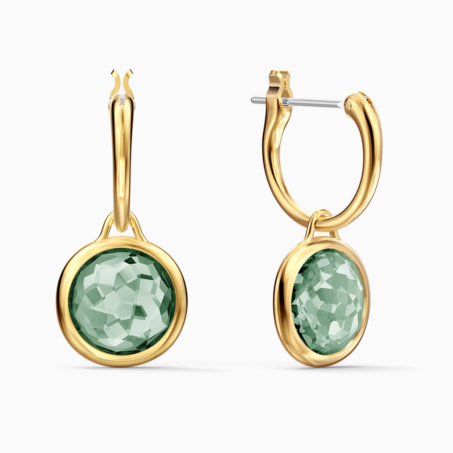 Tahlia Mini Halka Kupeler Yesil Altin Rengi Kaplama Swarovski Com