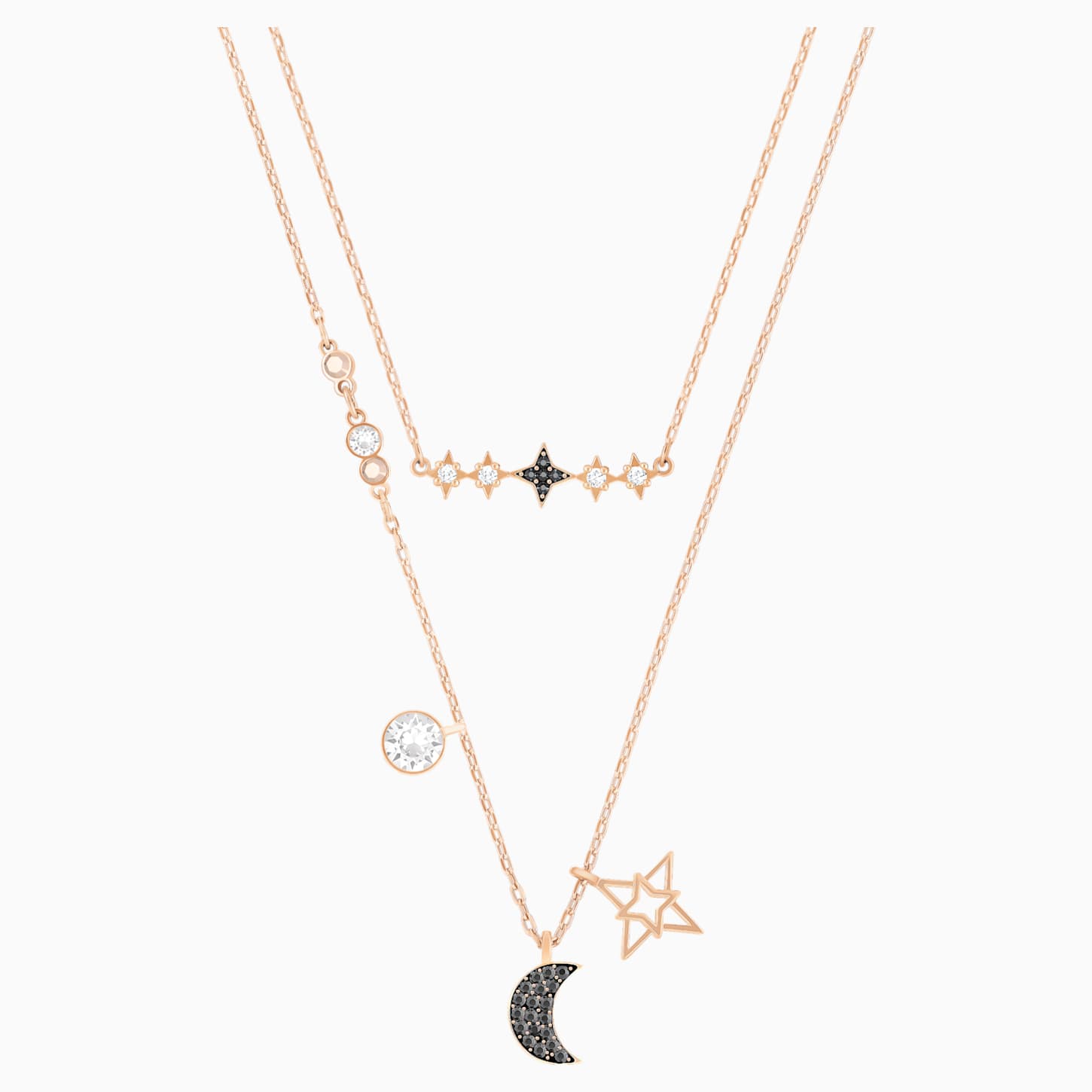 Swarovski Symbolic Moon Necklace Set, Multi-colored, Mixed metal finish ...
