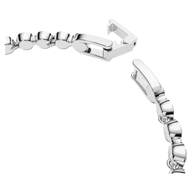 Brățară Tennis Imber, Tăietură rotundă, Alb, Placat cu rodiu - Swarovski, 1791305