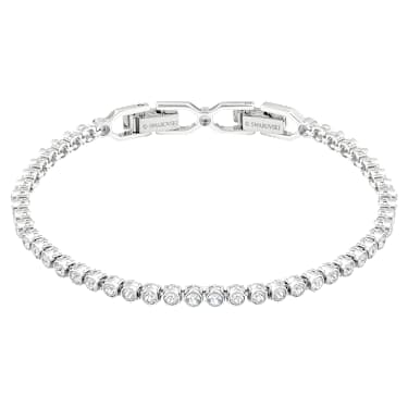 Imber Emily Tennis Armband, Rundschliff, Weiß, Rhodiniert - Swarovski, 1808960