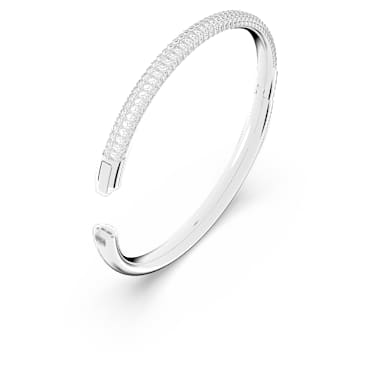 Dextera bangle, White, Stainless steel - Swarovski, 5032846