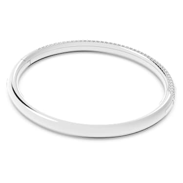 Dextera bangle, White, Stainless steel - Swarovski, 5032846