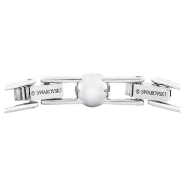 Angelic bracelet, Round cut, Pavé, Small, White, Rhodium plated - Swarovski, 5071173