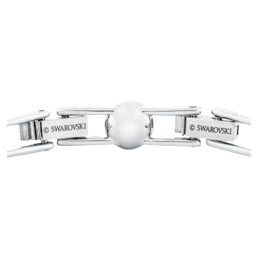 Angelic Tennis bracelet, Round cut, Small, White, Rhodium plated - Swarovski, 5071173