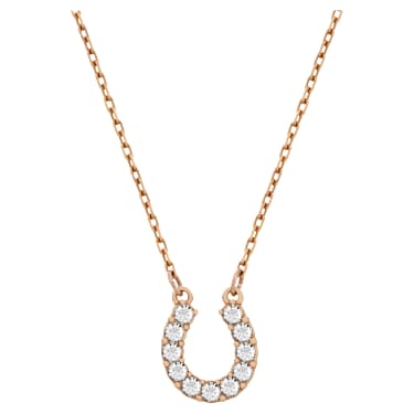 Towards Halskette, Hufeisen, Weiß, 18K Roségoldbeschichtet - Swarovski, 5094964