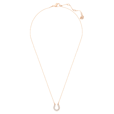 Towards necklace, Horseshoe, White, Rose gold-tone plated - Swarovski, 5094964