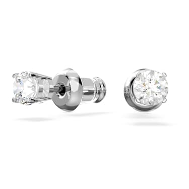 Attract set, Ronde slijpvorm, Wit, Rodium toplaag - Swarovski, 5113468