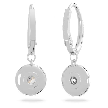 Una Angelic ドロップピアス, ラウンドカット, ホワイト, ロジウム・プレーティング - Swarovski, 5142721
