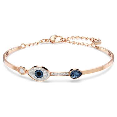 Symbolica bangle, Evil eye, Blue, Mixed metal finish - Swarovski, 5171991