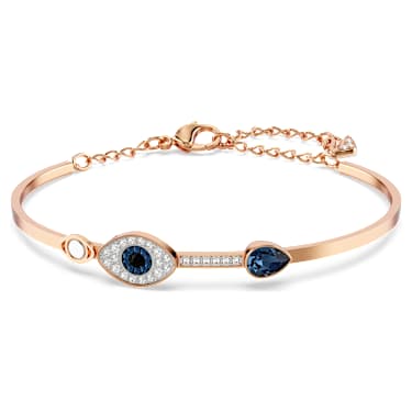 Symbolica bangle, Evil eye, Blue, Mixed metal finish - Swarovski, 5171991