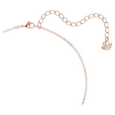 Swan Anhänger, Schwan, Schwarz, Roségold-Legierungsschicht - Swarovski, 5204134