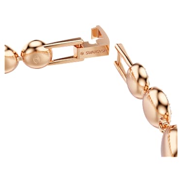 Pulsera Tennis Una Angelic, Talla redonda, Pavé, Mediana, Blanca, Baño tono oro rosa - Swarovski, 5240513