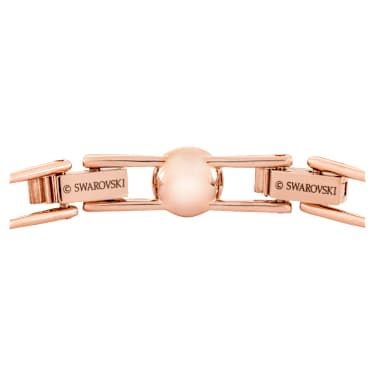 Angelic bracelet, Round cut, Pavé, Medium, White, Rose gold-tone 