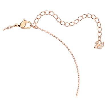 Swarovski Sparkling Dance necklace, Round cut, White, Rose gold-tone plated - Swarovski, 5272364