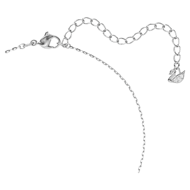 Una necklace, Round cut, Blue, Rhodium plated - Swarovski, 5279425