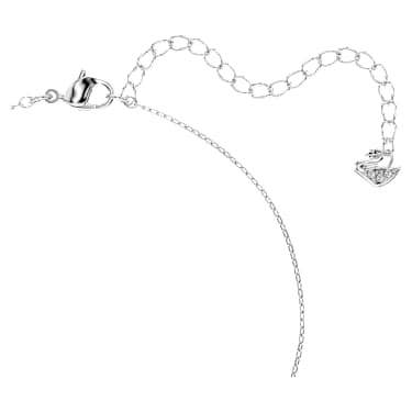 Una necklace, Round cut, Blue, Rhodium plated - Swarovski, 5279425