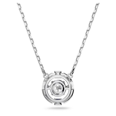 Colier Swarovski Sparkling Dance, Tăietură rotundă, Alb, Placat cu rodiu - Swarovski, 5286137