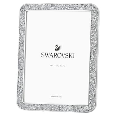 新品　Swarovski グリッター フォトフレーム Minera Resim Çerçevesi, Dikdörtgen şekil, Büyük, Gümüş Rengi