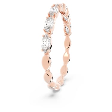 Vittore ring, Marquise cut, White, Rose gold-tone plated - Swarovski, 5351769