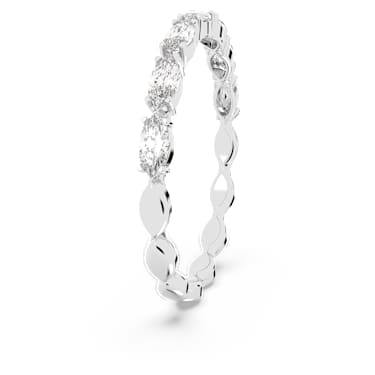 Matrix Vittore 戒指, 欖尖形切割, 白色, 鍍白金色 - Swarovski, 5366570