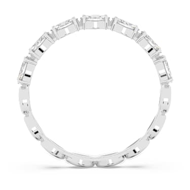 Matrix Vittore 戒指, 欖尖形切割, 白色, 鍍白金色 - Swarovski, 5366570