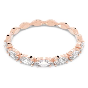 Matrix Vittore ring, Marquise cut, White, Rose gold-tone plated - Swarovski, 5366571
