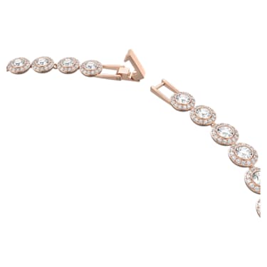 Angelic necklace, Round cut, White, Rose gold-tone plated - Swarovski, 5367845