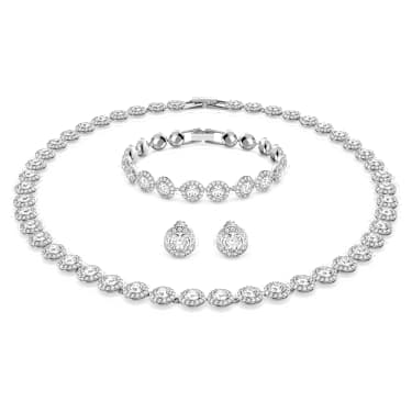 Swarovski Angelic Necklace Set White Rhodium Plated