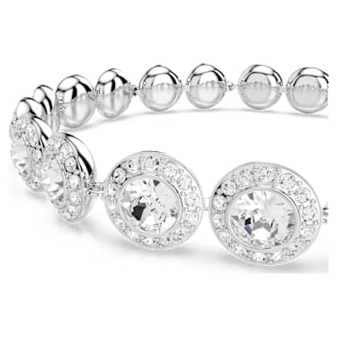 Una Angelic set, Set (3), Round cut, White, Rhodium plated | Swarovski Una Angelic set, Set (3), Round cut, White, Rhodium plated | Swarovski