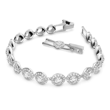 Set Una Angelic, Taglio Round, Bianco, Placcato rodio - Swarovski, 5367853