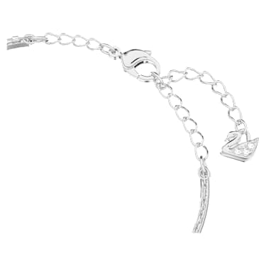 Pevný náramek Sublima, Bílý, Pokoveno rhodiem - Swarovski, 5389044