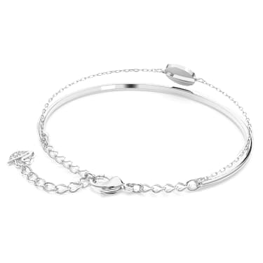 Bracciale rigido Sublima, Bianco, Placcato rodio - Swarovski, 5389044