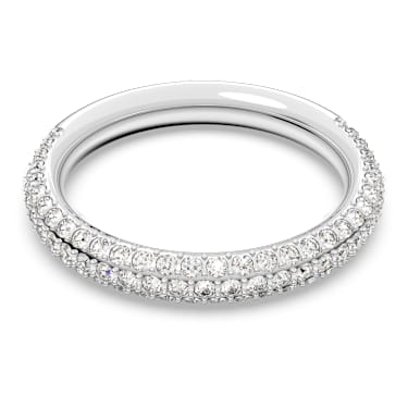 Dextera ring, Wit, Rodium toplaag - Swarovski, 5412033