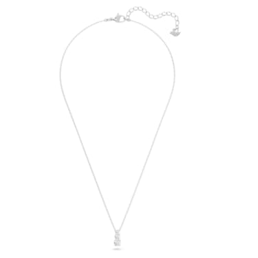 Colgante Stilla Attract, Talla redonda, Blanco, Baño de rodio - Swarovski, 5414970