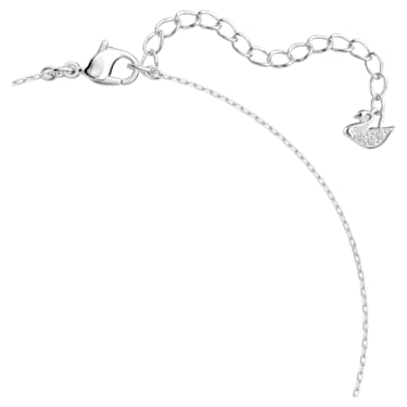 Colgante Stilla Attract, Talla redonda, Blanco, Baño de rodio - Swarovski, 5414970