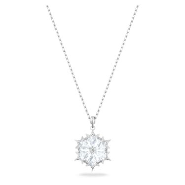 Magic 鏈墜, 雪花, 白色, 鍍白金色 - Swarovski, 5428432