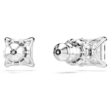 Stilla Attract Ohrstecker, Kissenschliff, Weiß, Rhodiniert - Swarovski, 5430365